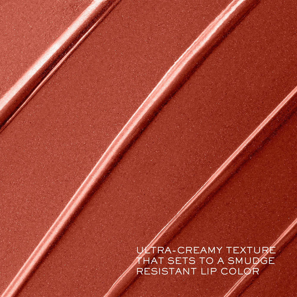 Lancôme L'Absolu Rouge non-bleeding formula maintains clean lip line.