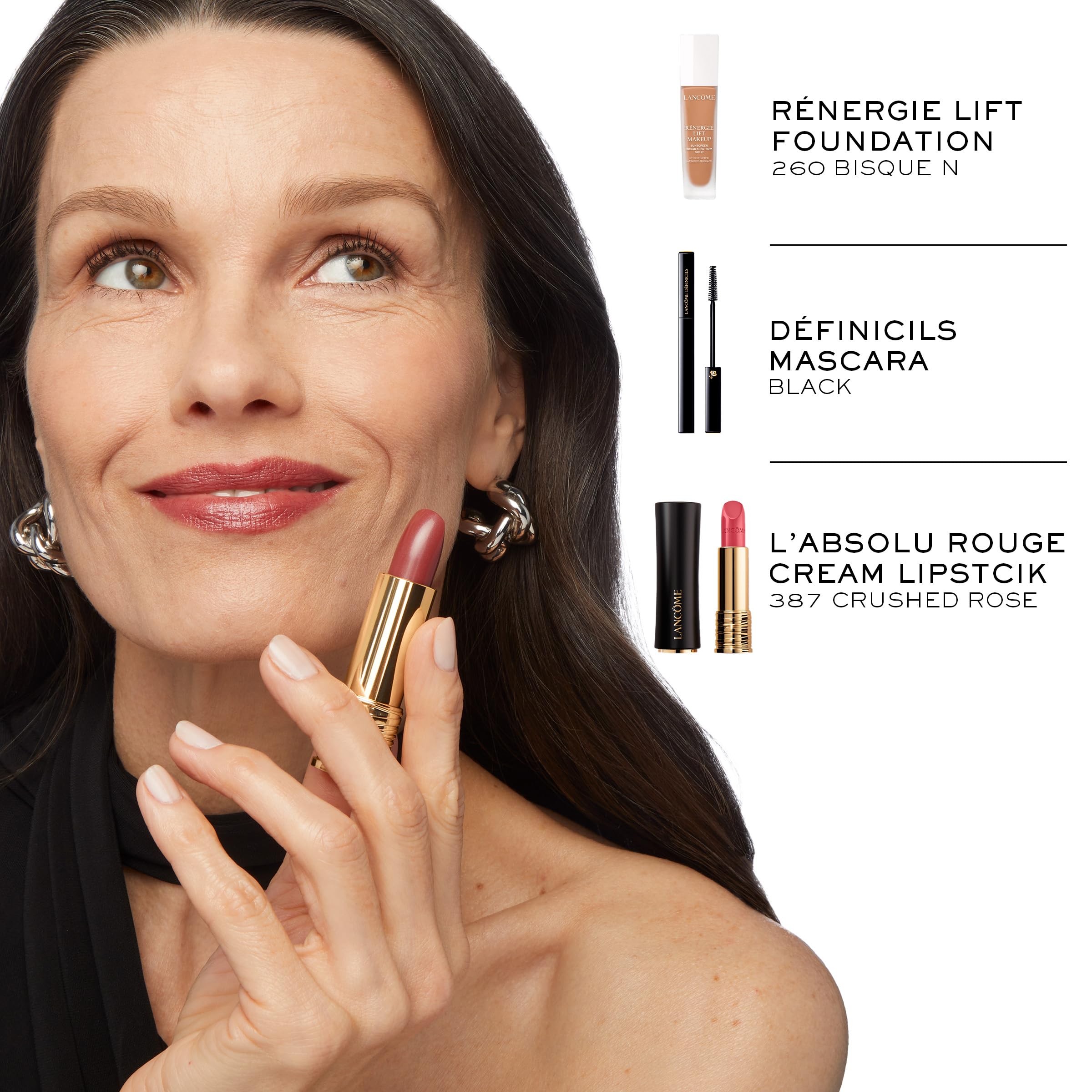 Lancôme L'Absolu Rouge smudge-resistant color maintains a clean lip line.