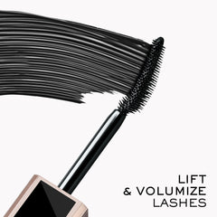 Lancôme Lash Idôle mascara lash close-up showing dramatic length and fanned volume.
