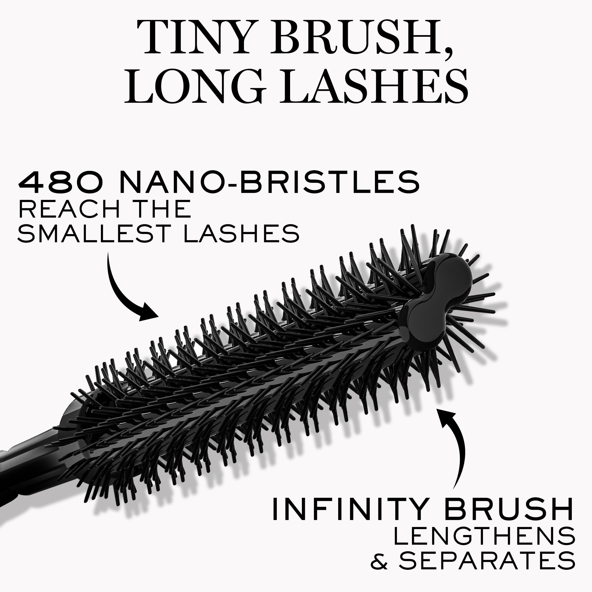 Lancôme Lash Idôle nano-bristle brush detail enables precise root-to-tip coating.