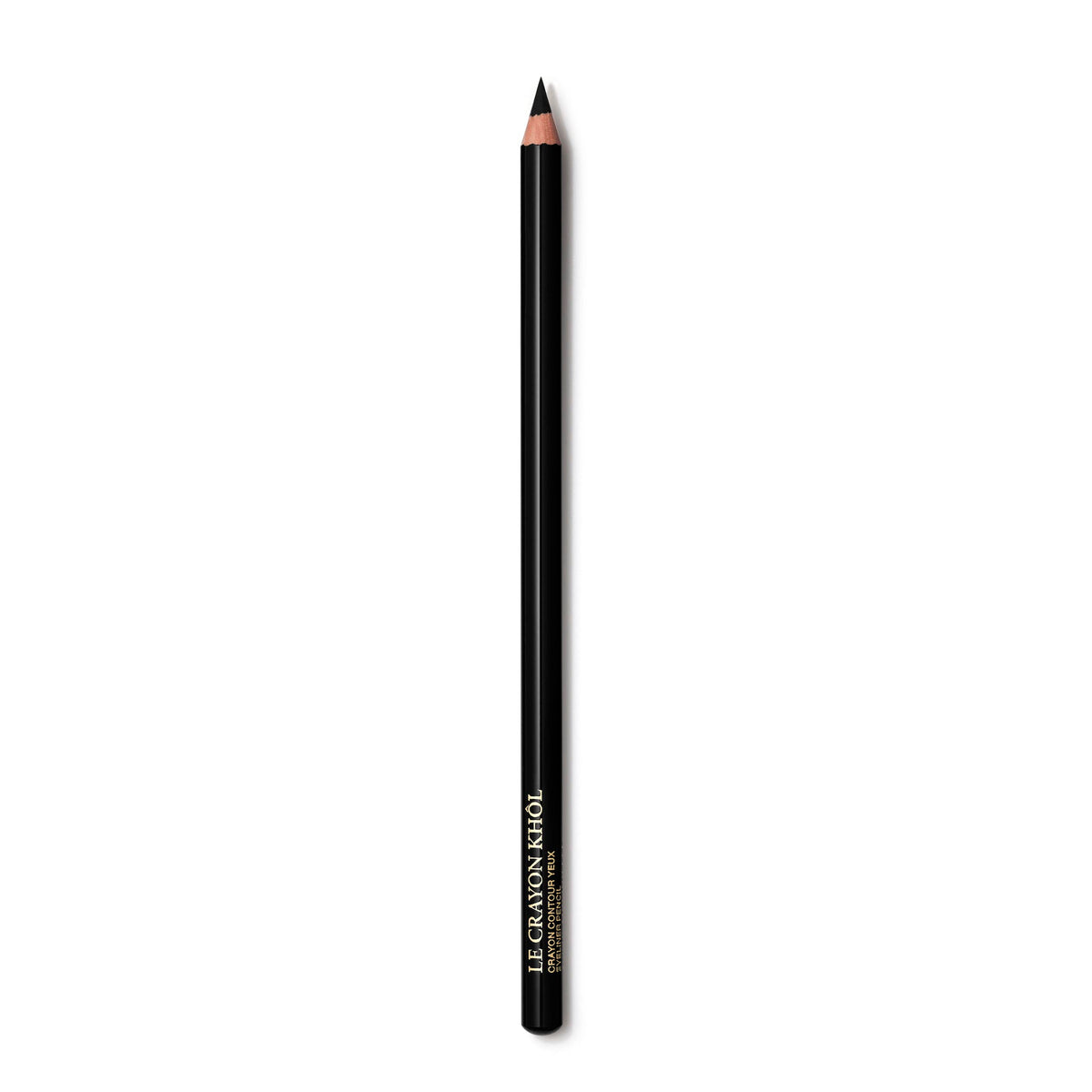 Lancôme Le Crayon Khôl eyeliner Black Ebony closeup shows creamy glide for easy lining