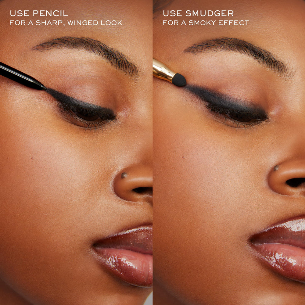 Lancôme Le Stylo smudger-tip close-up demonstrates precise blending.