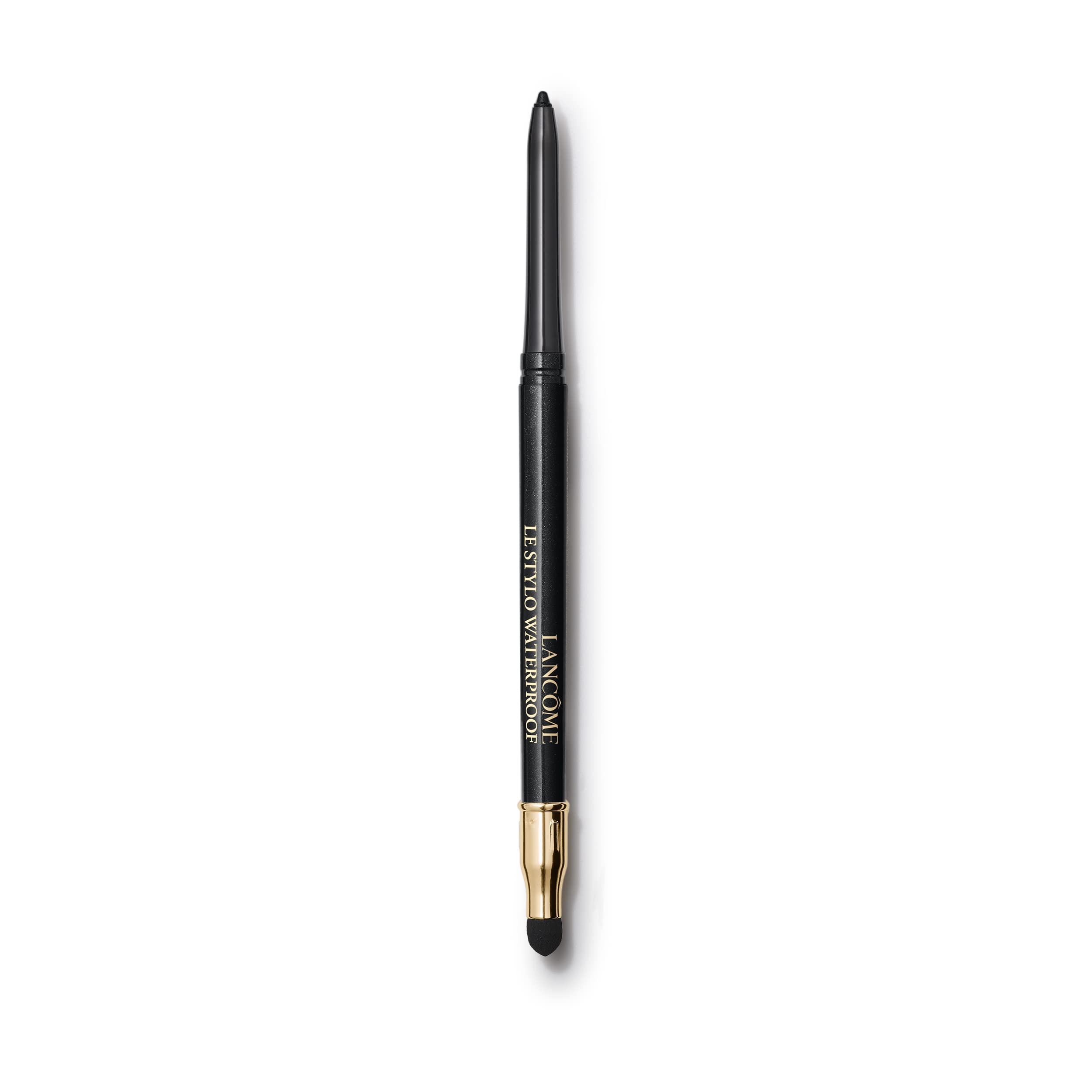 Lancôme Le Stylo Waterproof Eyeliner Pencil 02 Noir Intense with closed cap for precise travel use.