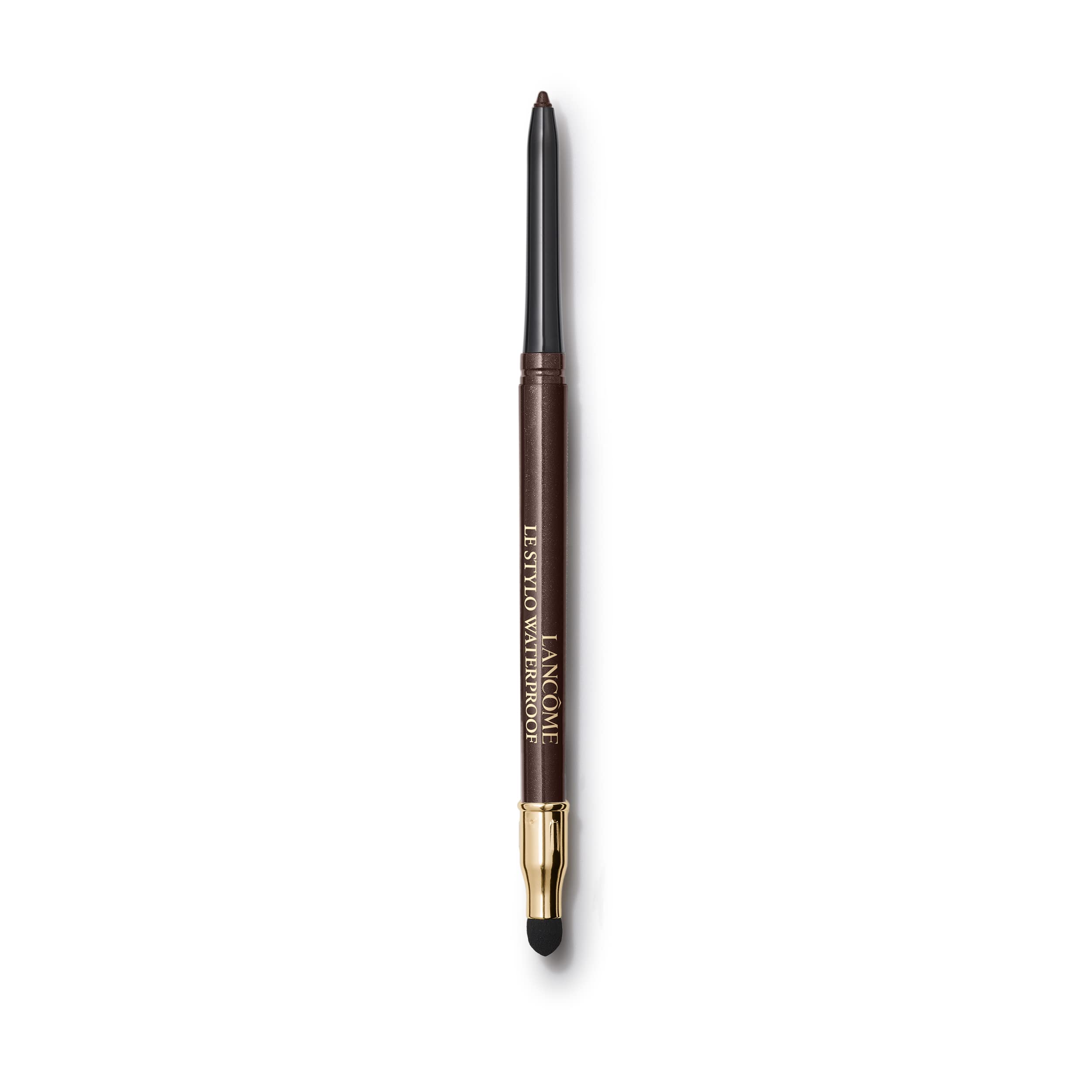 Lancôme Le Stylo Waterproof Eyeliner Chocolat swatch with rich pigment and longevity