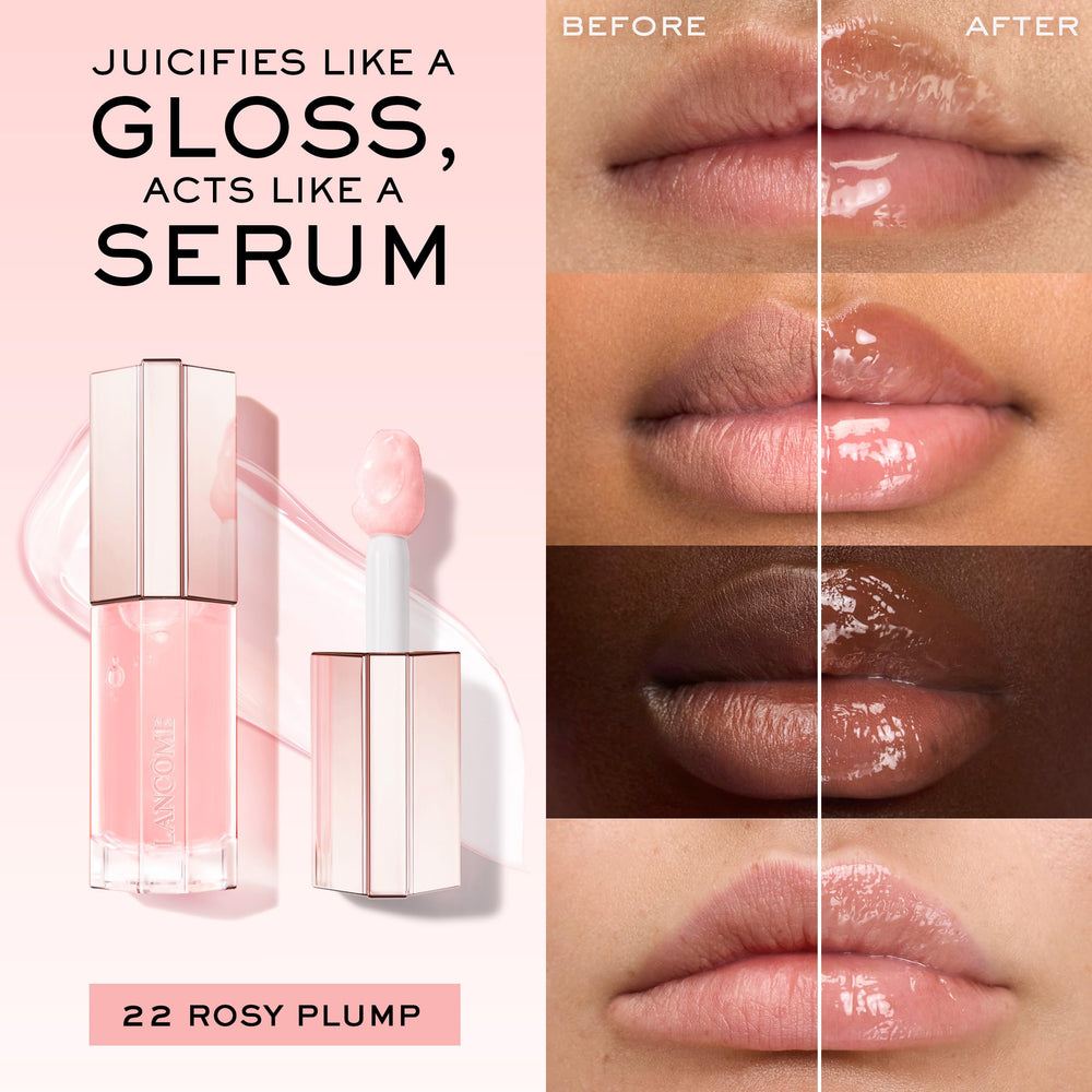 Lancome Lip Idole JuicyTreat wide applicator applying contour and shine