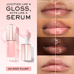 Lancome Lip Idole JuicyTreat wide applicator applying contour and shine