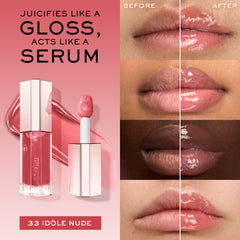 Lancôme Lip Idôle JuicyTreat applicator contours lips for even gloss.