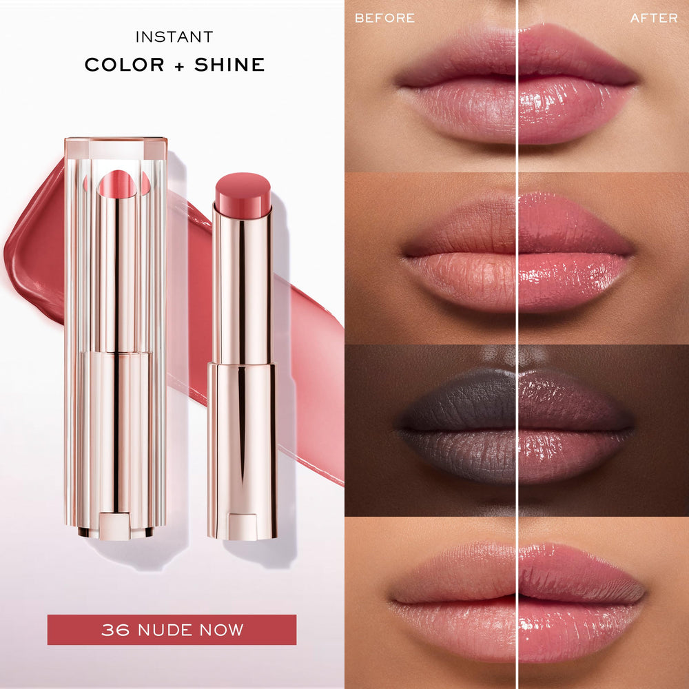 Lancôme Lip Idôle Butterglow 24h hydration visual implies long lasting moisture.