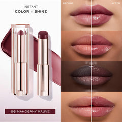 Lancôme Lip Idôle Butterglow applied to lips for smooth texture