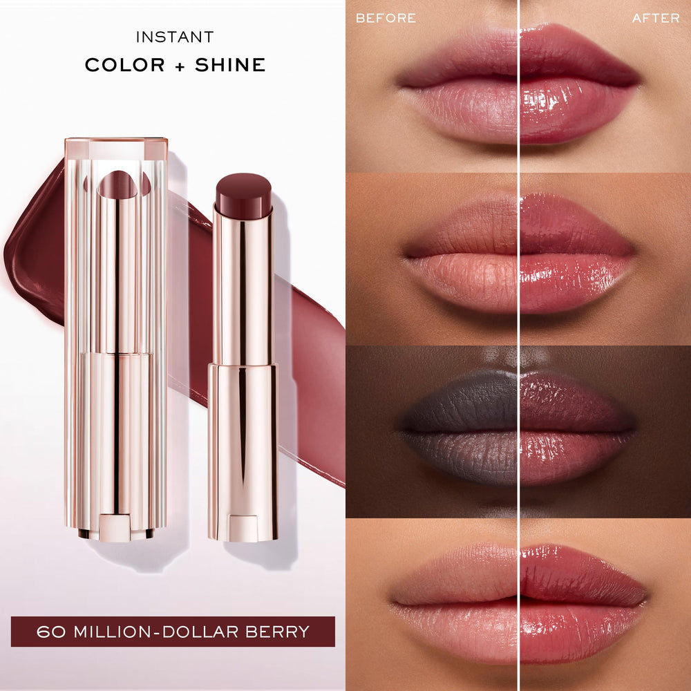 Lancôme Lip Idôle Squalane-12 Butterglow balm being applied for sheer color