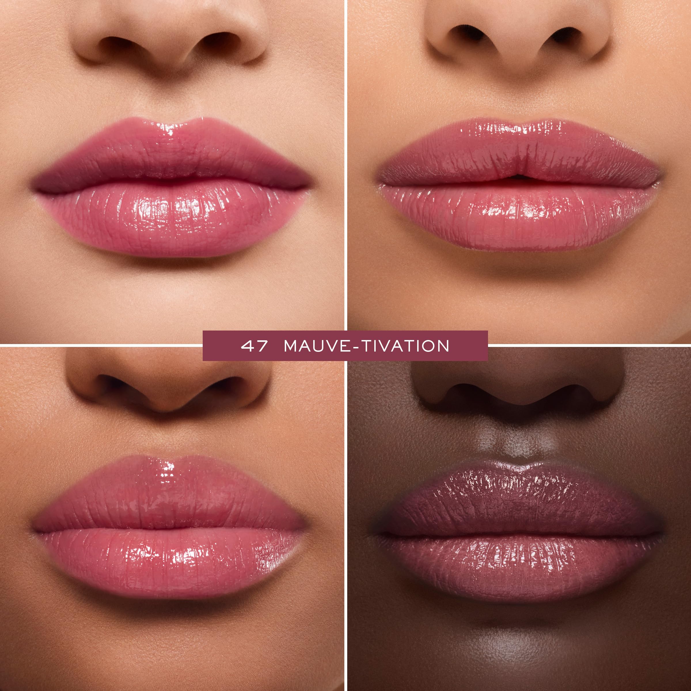 Lancôme Lip Idôle Squalane-12 Butterglow balm shows buildable color swatch.