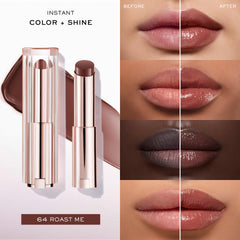 Lancôme Lip Idôle Butterglow close-up reveals creamy texture and moisture.