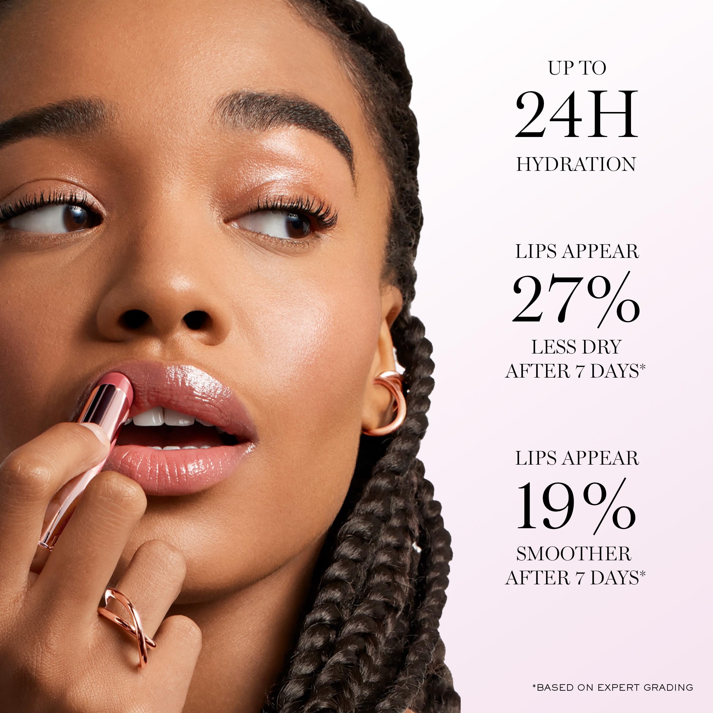 Lancôme Lip Idôle Squalane-12 Butterglow tube application delivers smooth, on the go moisture.