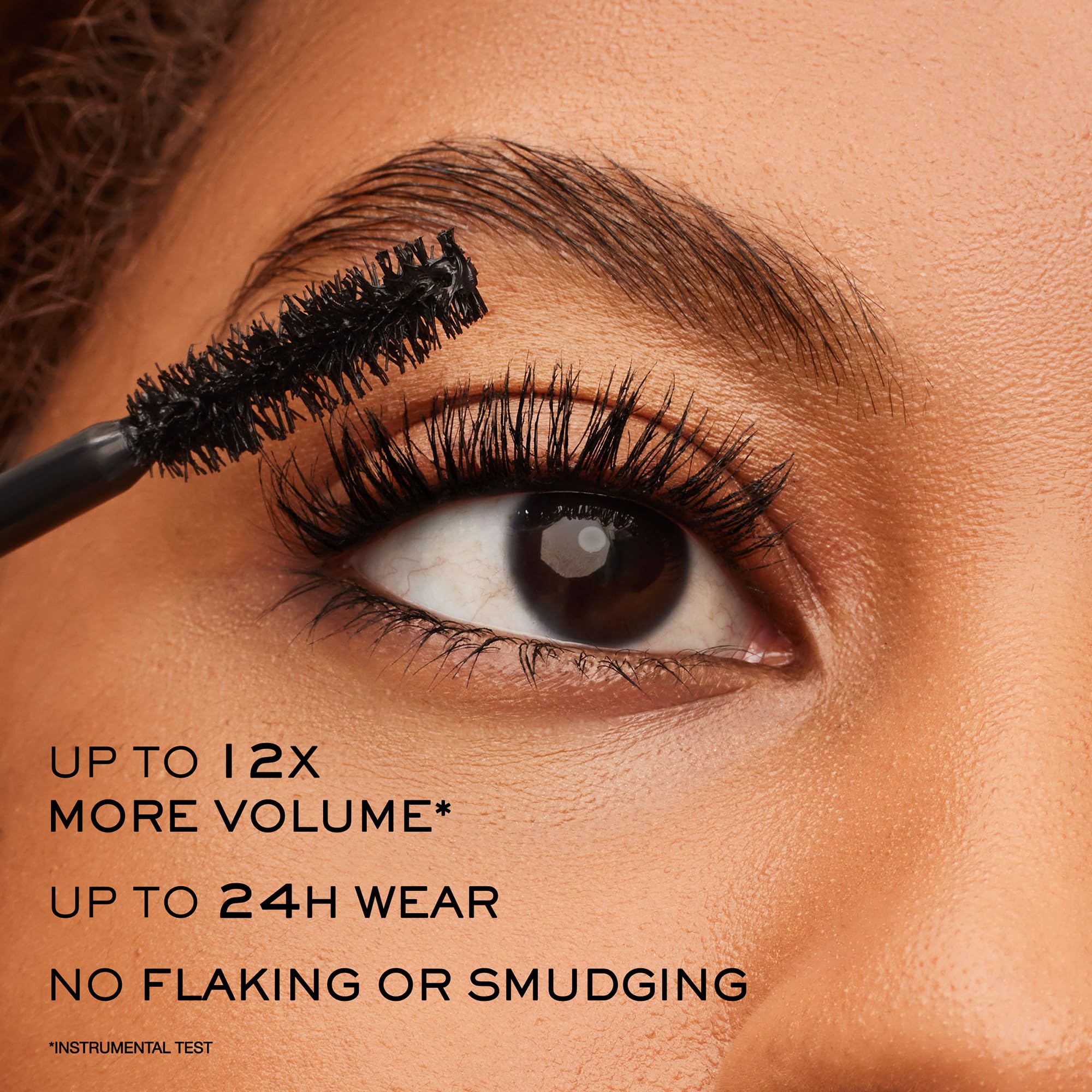 Lancôme Monsieur Big Waterproof Mascara longwear benefits with a soft, creamy texture.