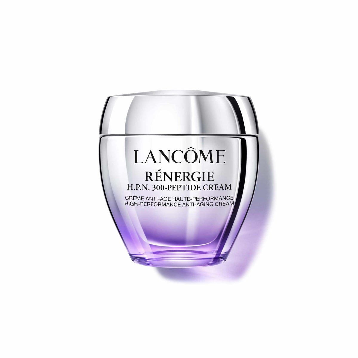 Lancôme Rénergie HP.N. 300-Peptide cream jar close-up showing luxurious, smoothing texture for aging skin care.