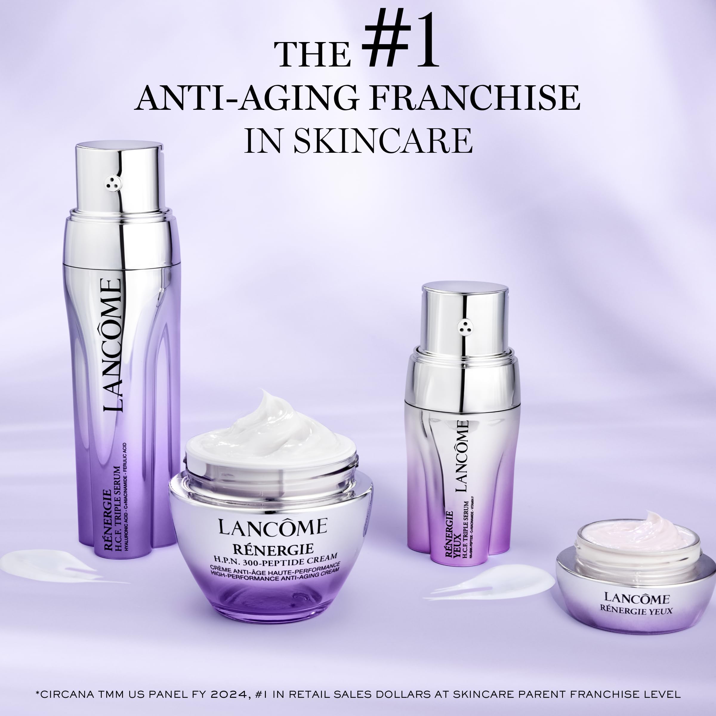 Lancôme Rénergie HP.N. 300-Peptide sustainable packaging with green leaves symbolizing eco design.