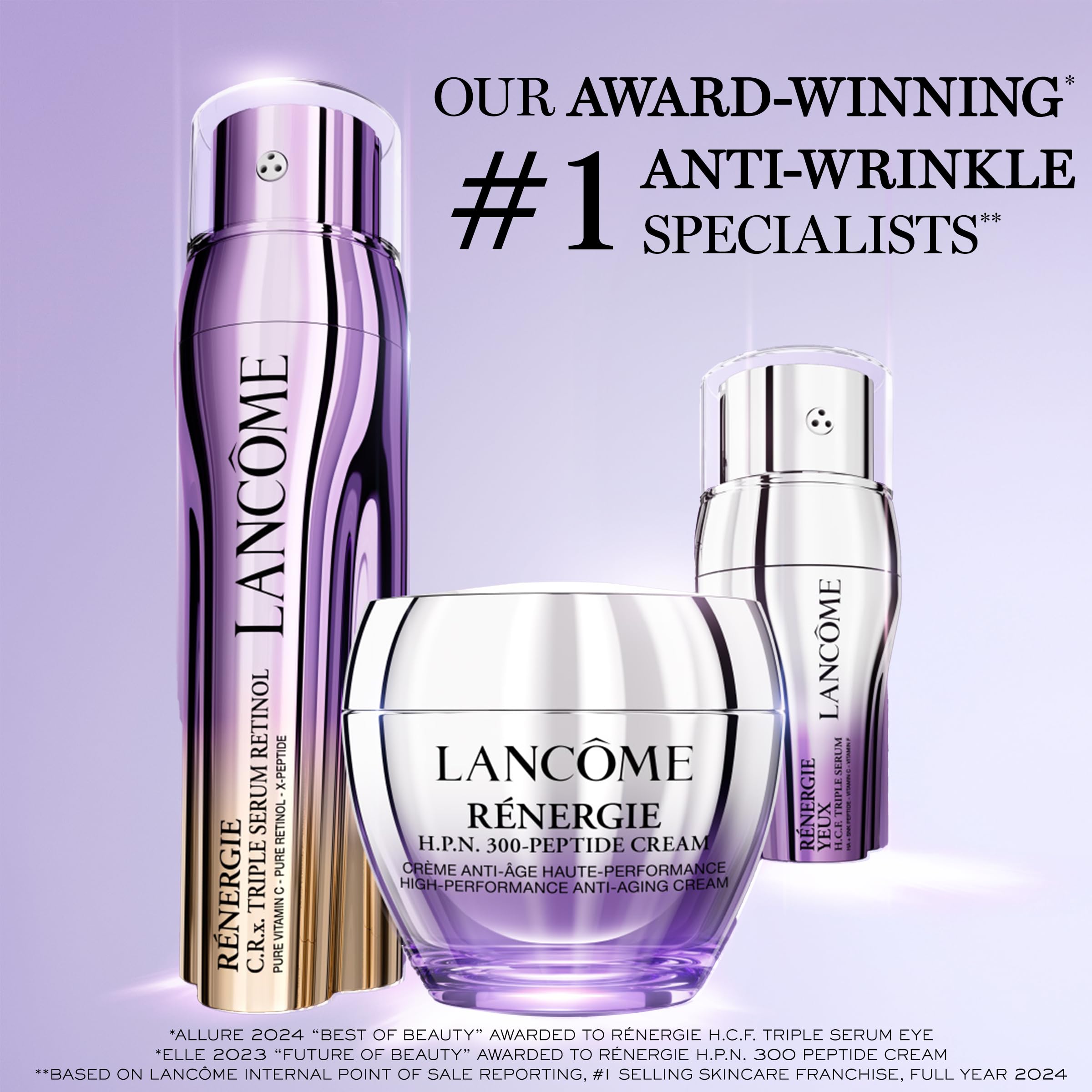 Lancôme Rénergie C.R.x night application closeup.