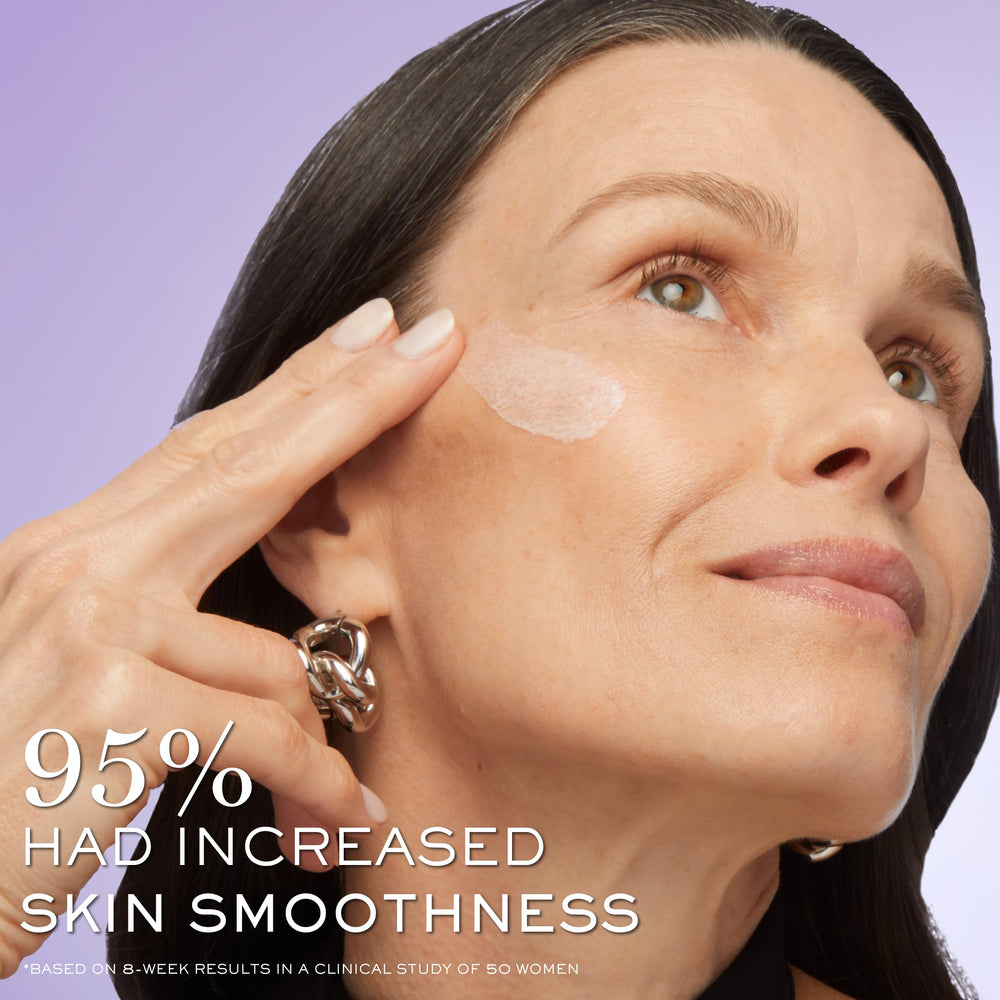 Lancôme Rénergie H.C.F. hand swatch hints at brighter, even tone.