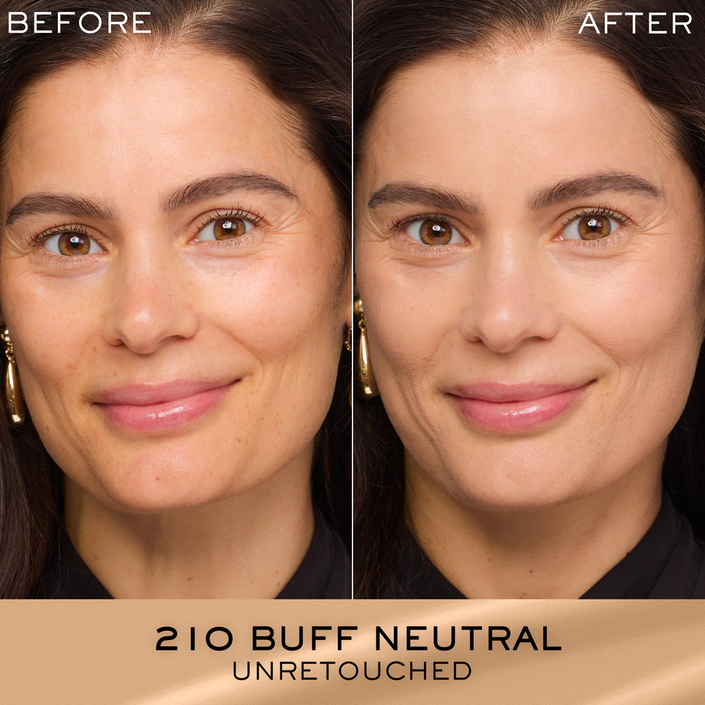 Lancôme Renergie Lift Foundation texture on skin highlighting seamless blend and glow