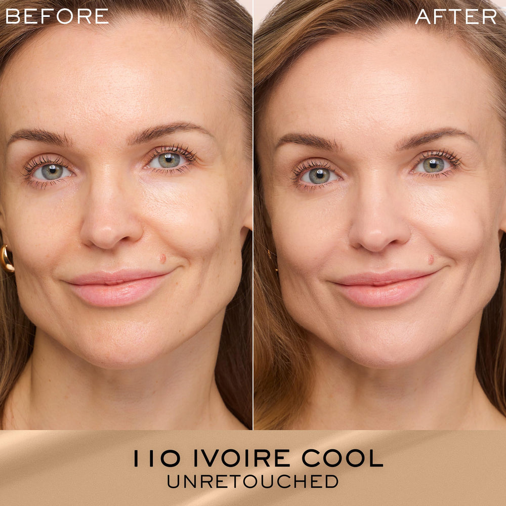 Lancôme Renergie Lift foundation swatch on skin showing smooth coverage