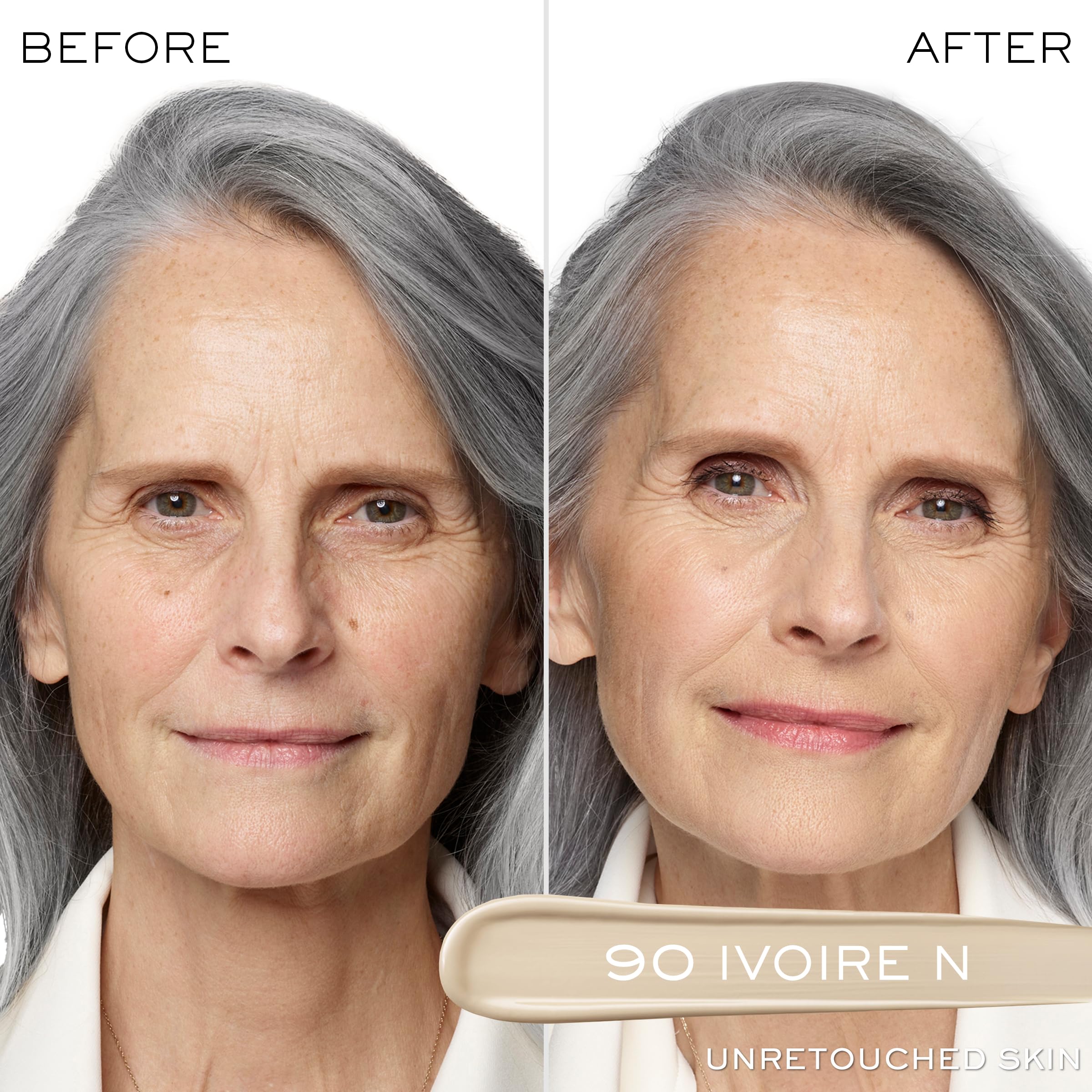 Lancôme Teint Idole Ultra Wear concealer dark circles swatch demonstrates full coverage