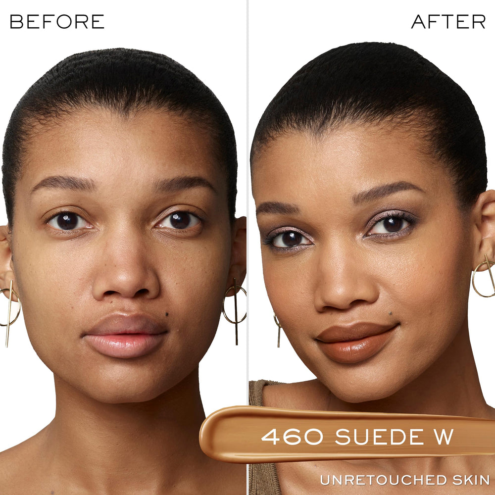 Lancôme Teint Idole Ultra Wear swatches display shade range on skin for color selection