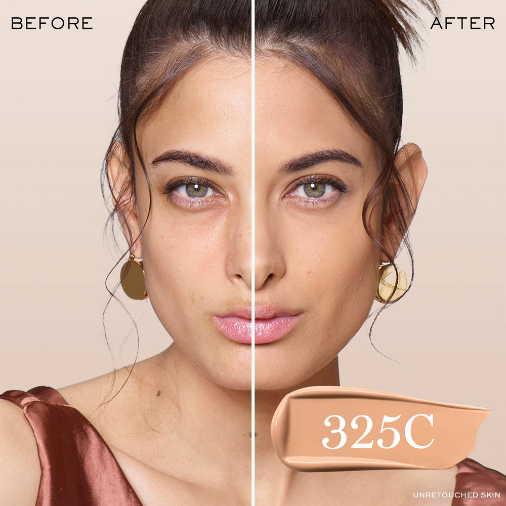 Lancôme Teint Idole Ultra Wear 325C swatch on skin showing cool rosiness.