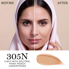 Lancôme Teint Idole Ultra Wear swatch on arm for medium buildable coverage.