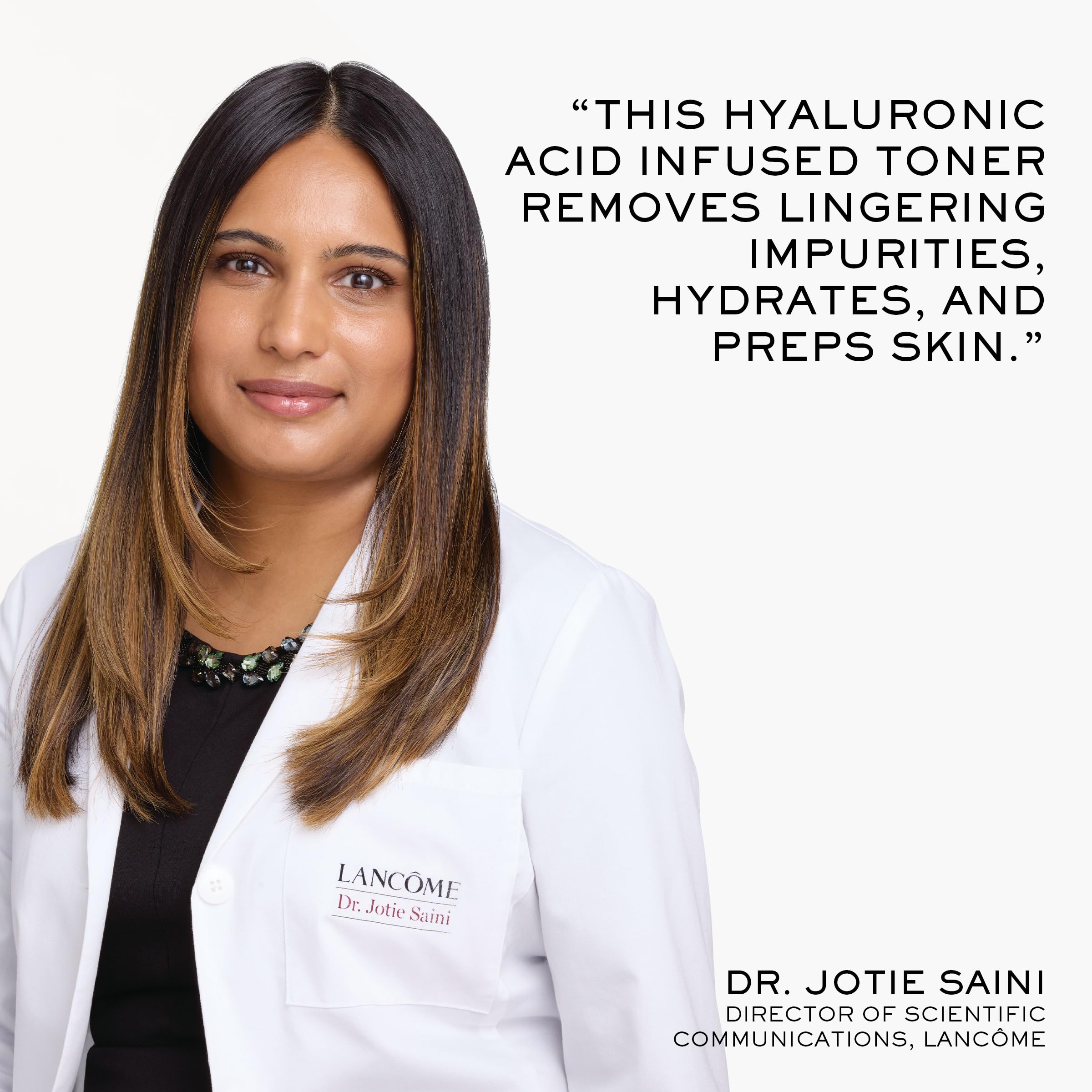 Lancôme Tonique Confort label shows dermatologist-tested design for sensitive skin.
