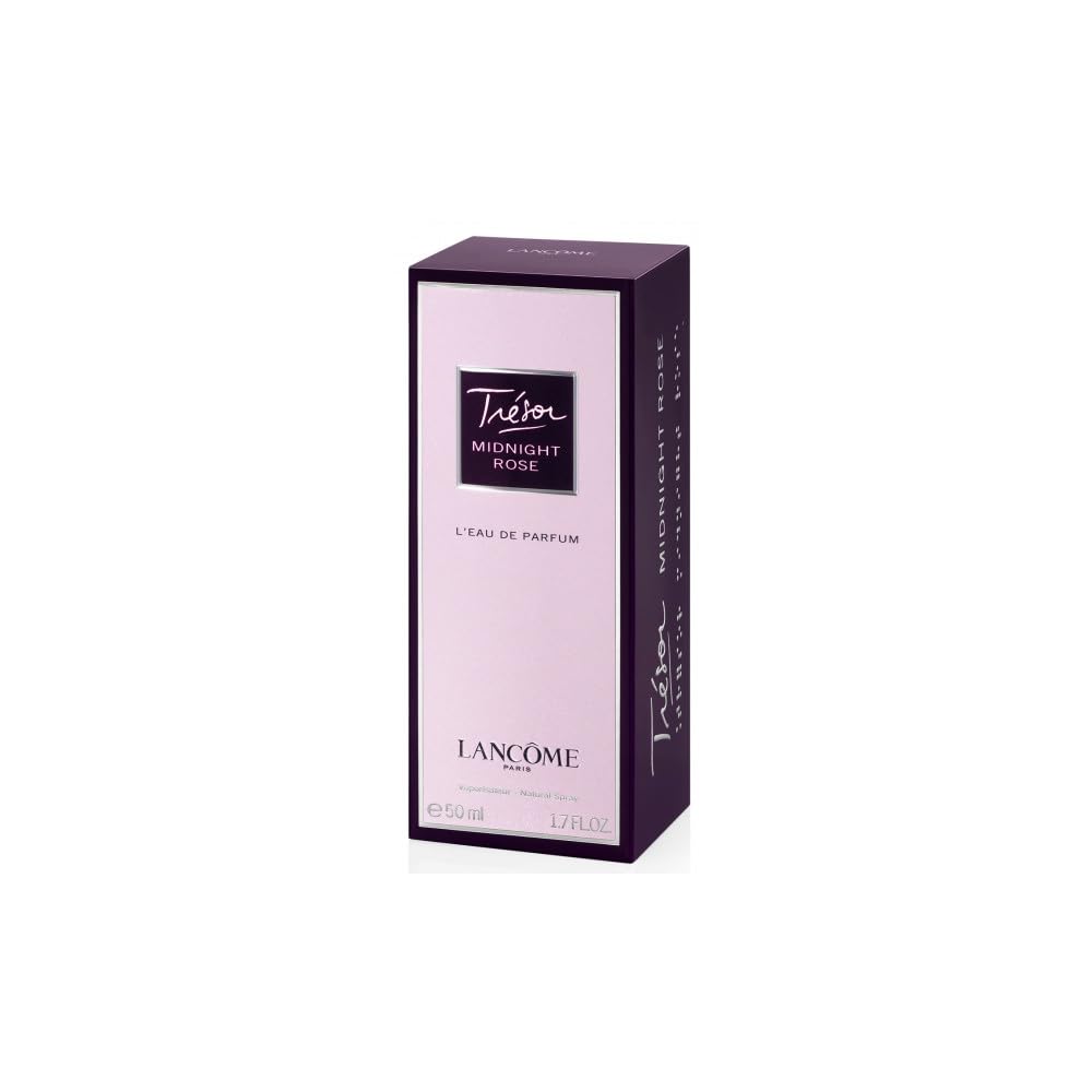Lancôme Trésor Midnight EDP vanilla musk note closeup signals a warm date-night mood.