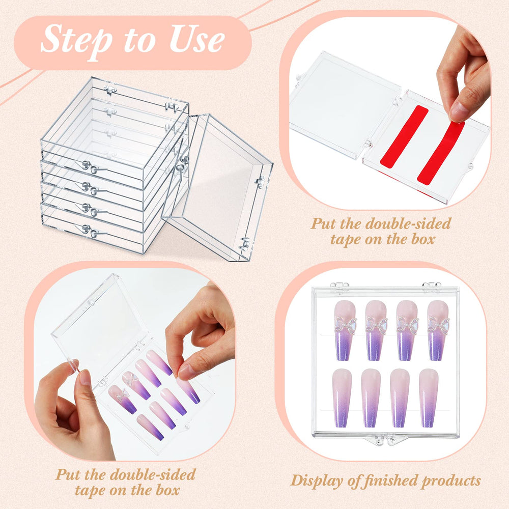 Landhoow adhesive-tape-30-pieces provides extra stability for secure nail displays.
