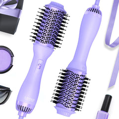 LANDOT 4-in-1 blow dryer brush with 60mm oval barrel for fast salon-quality drying