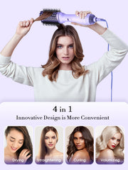 LANDOT 4-in-1 ceramic-titanium barrel delivers even heat for glossy, manageable hair