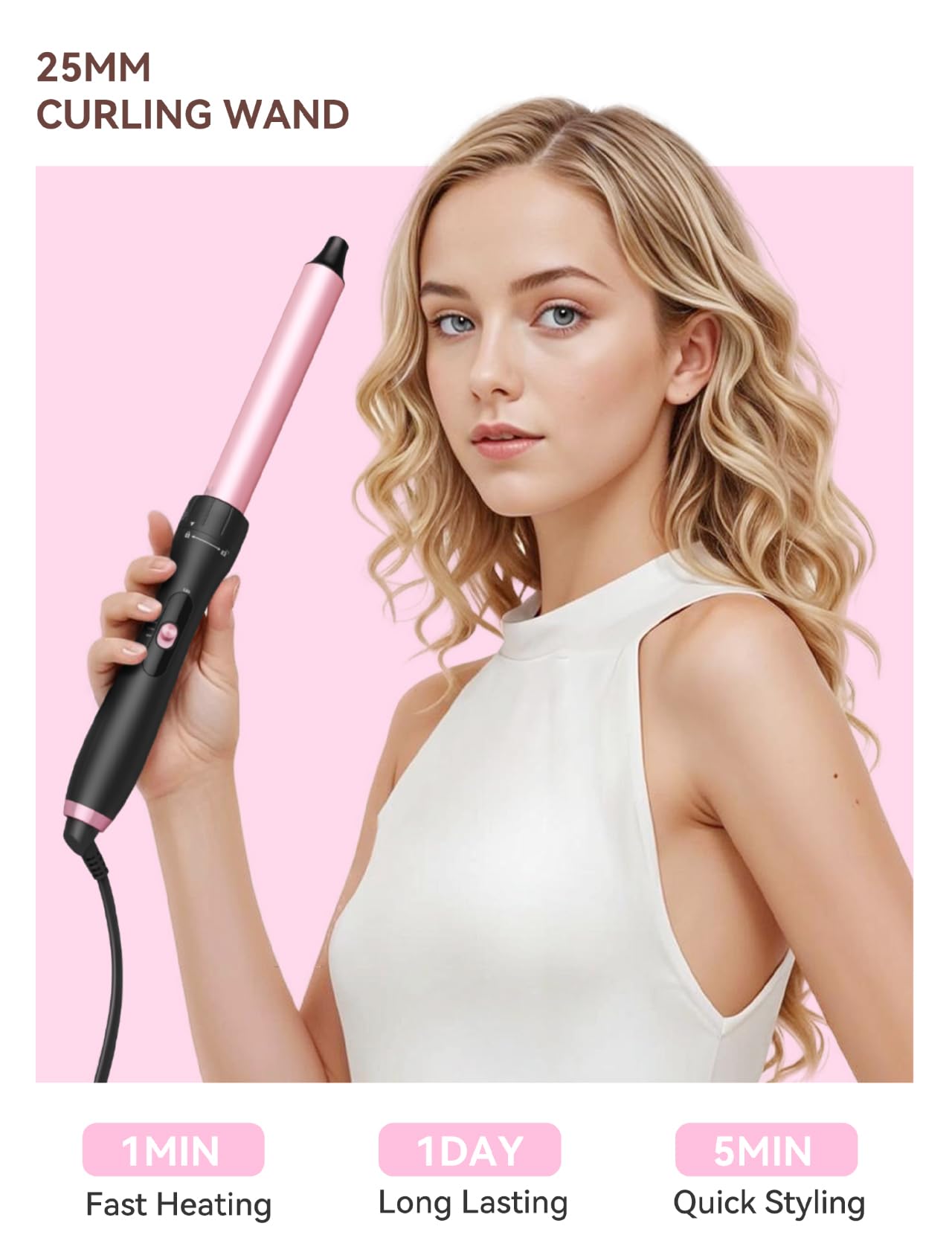 LANDOT 9mm tapered barrel for tight spirals and precise curls