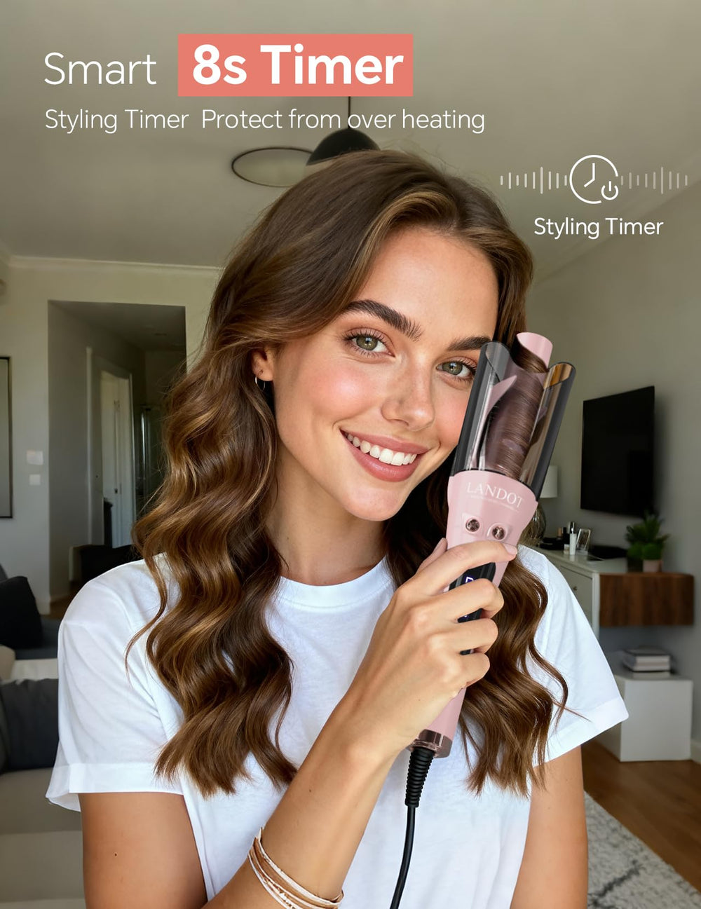 LANDOT blush pink design with cool-tip protection ensures comfortable handling.