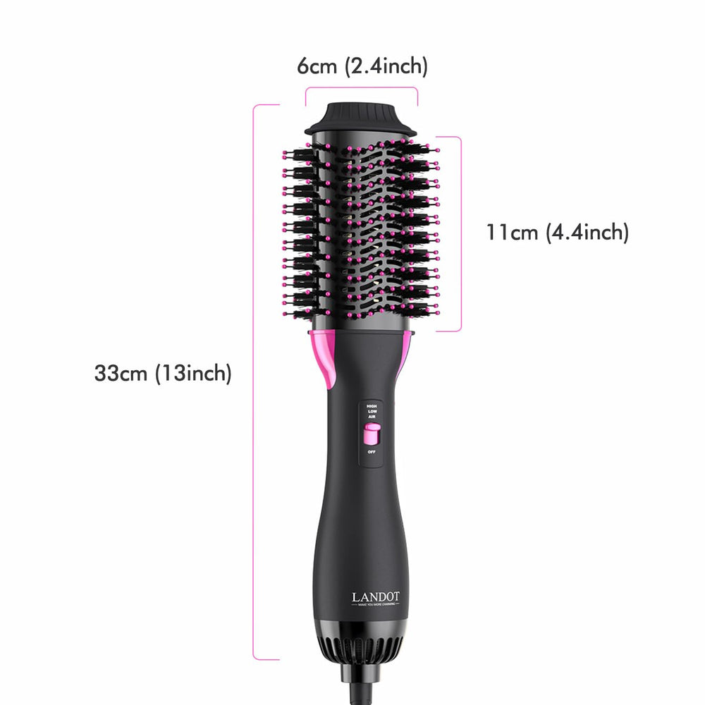 LANDOT hair dryer brush delivers salon-blowout shine and volume
