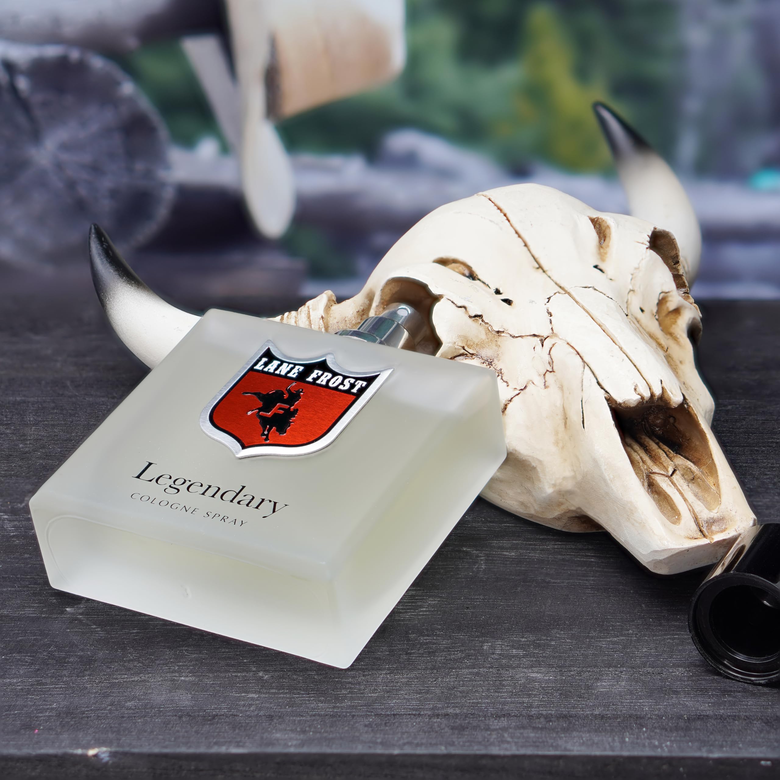 Lane Frost Legendary Cologne packaging box emphasizes premium western-inspired fragrance.