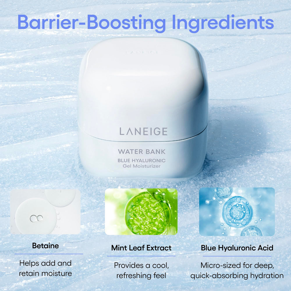 Laneige blue hyaluronic acid filtration illustrates quick absorption benefits