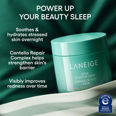 Fragrance-free label on Laneige Cica Sleeping Mask