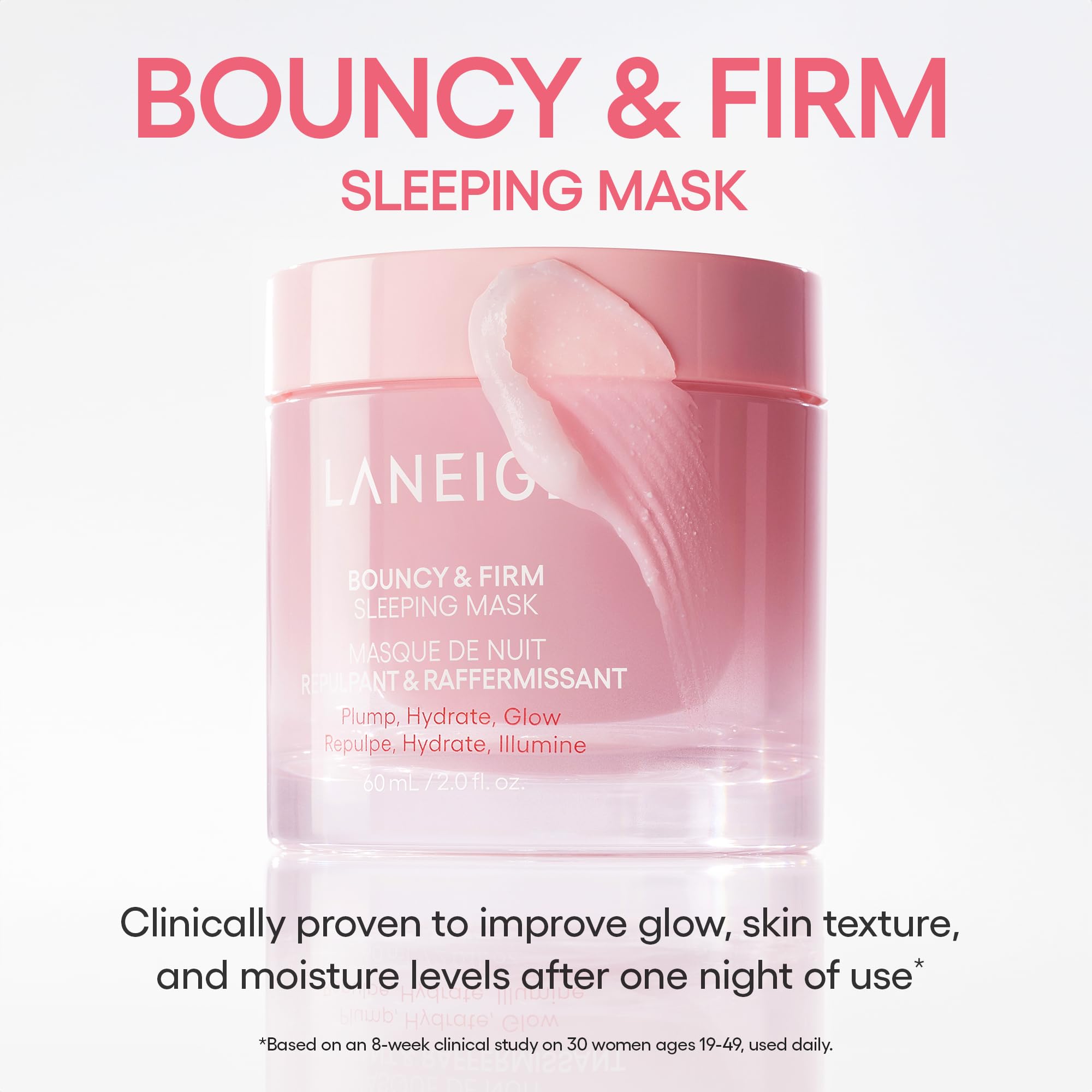 LANEIGE face and eye care routine visuals for easy use.