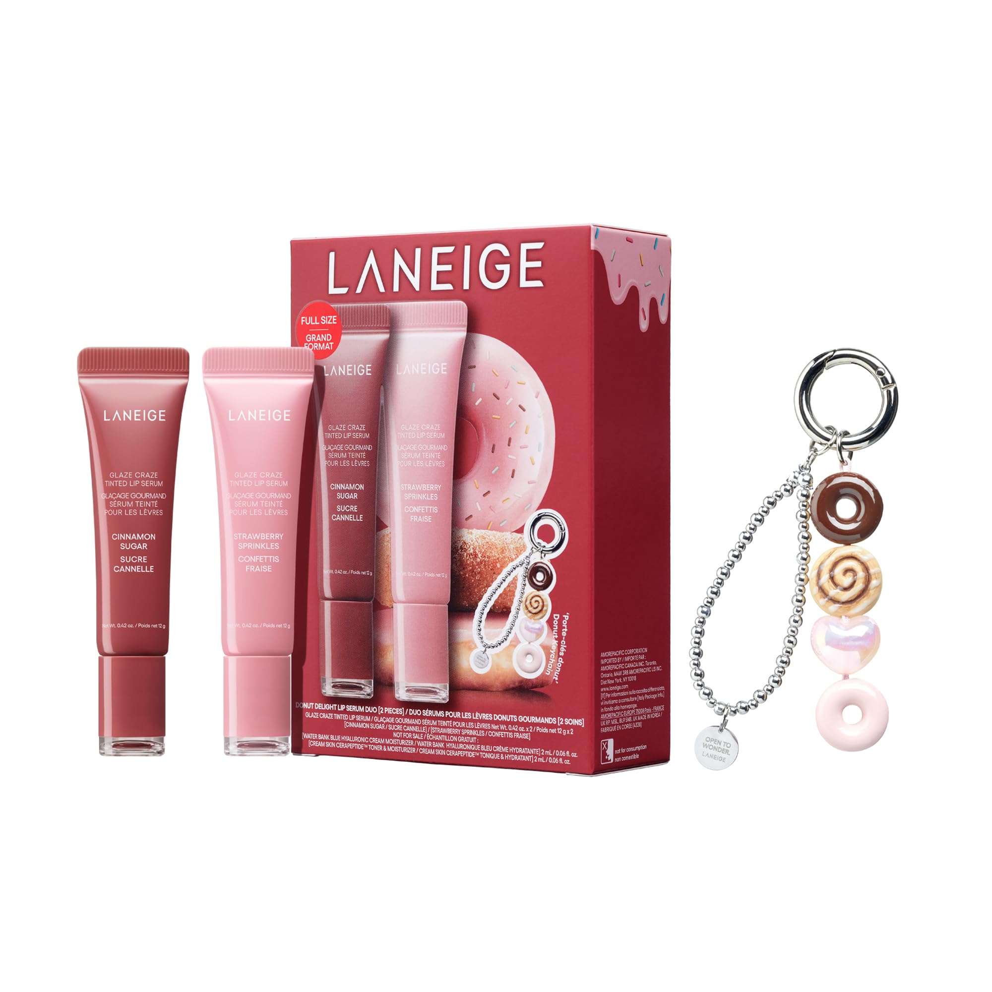 LANEIGE Glaze Craze Cinnamon Sugar lip serum swatch for glossy mauve pink lips.