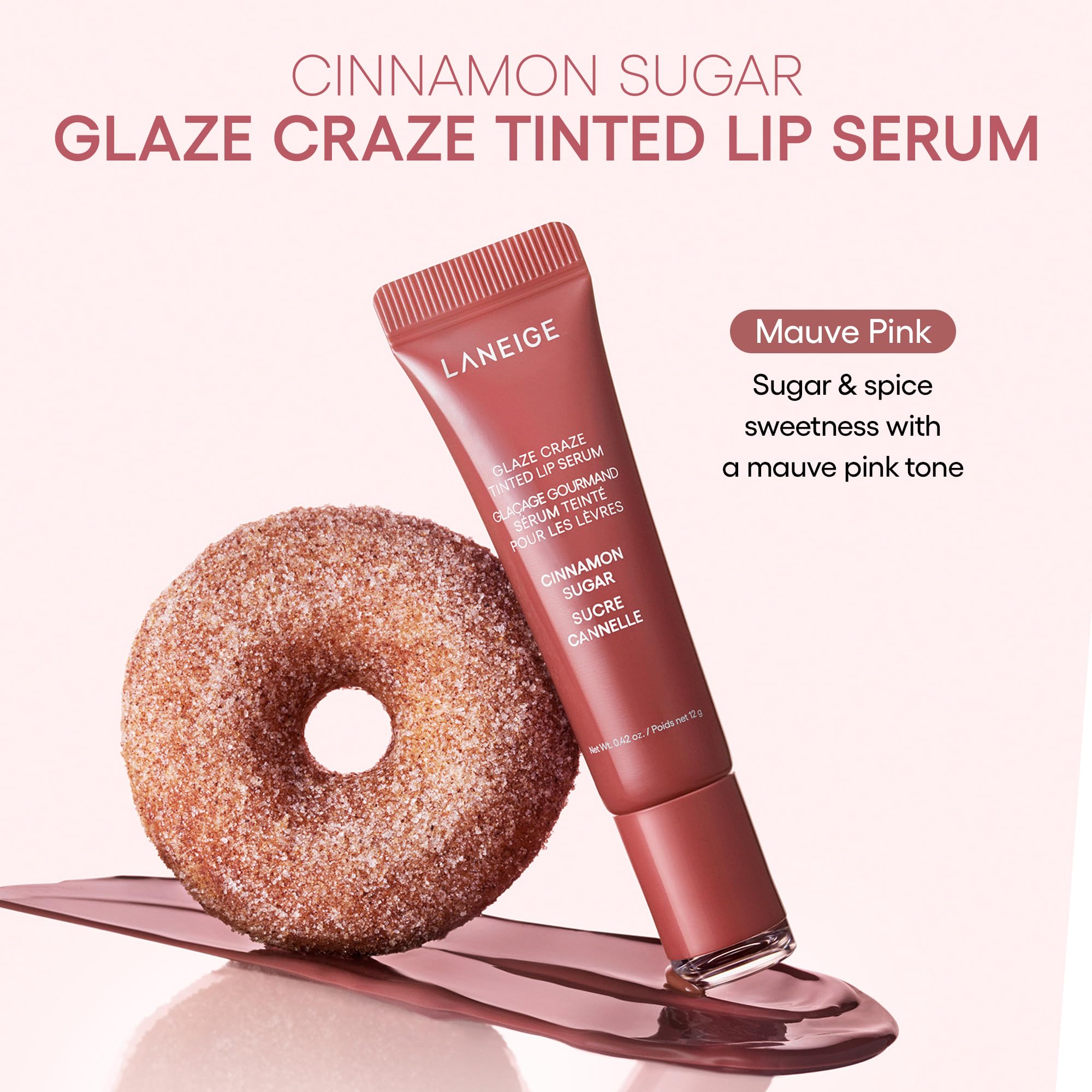 Wear test showing lasting hydration and shine on lips.