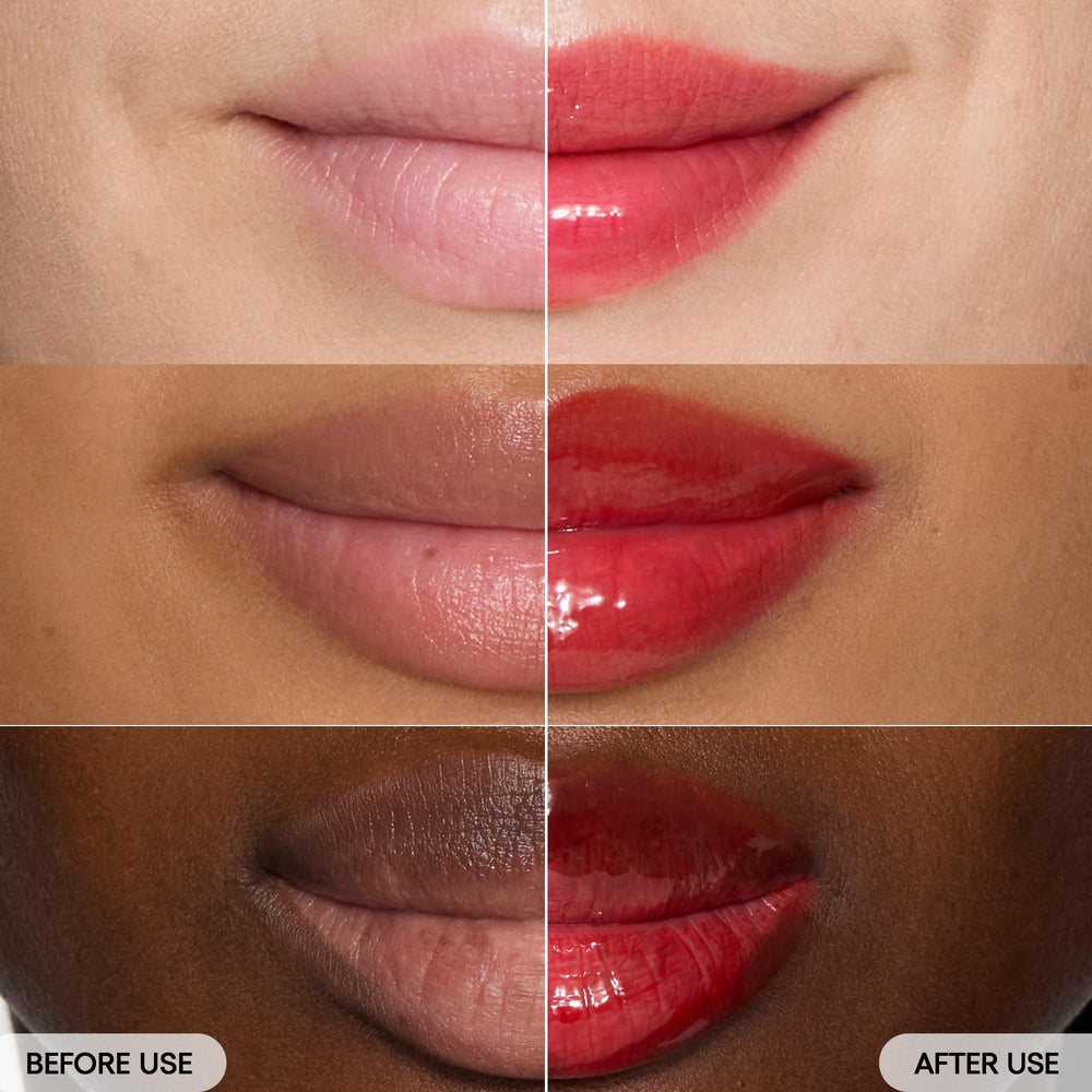 LANEIGE Glaze Craze closeup highlights glossy finish and plumping feel.