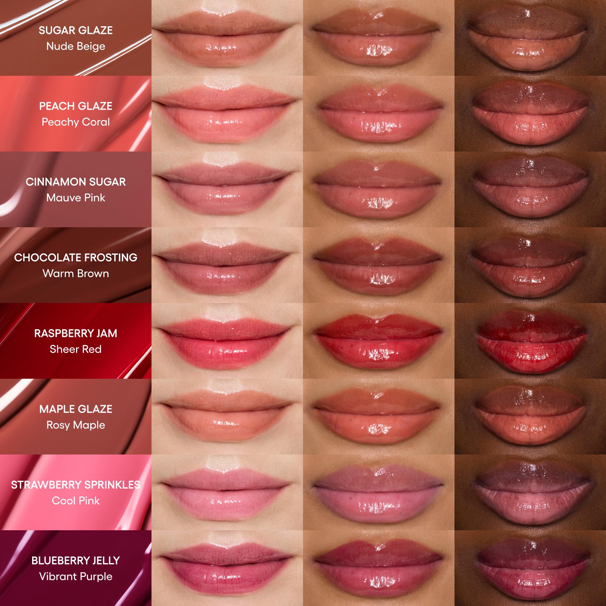 LANEIGE Glaze Craze lips in daylight displaying bright, hydrated shine.