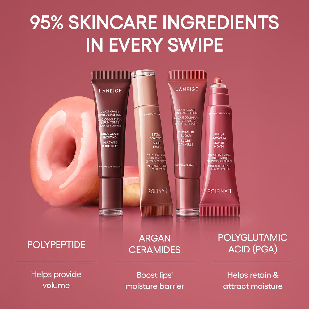LANEIGE Glaze Craze packaging front showcases premium lip care.