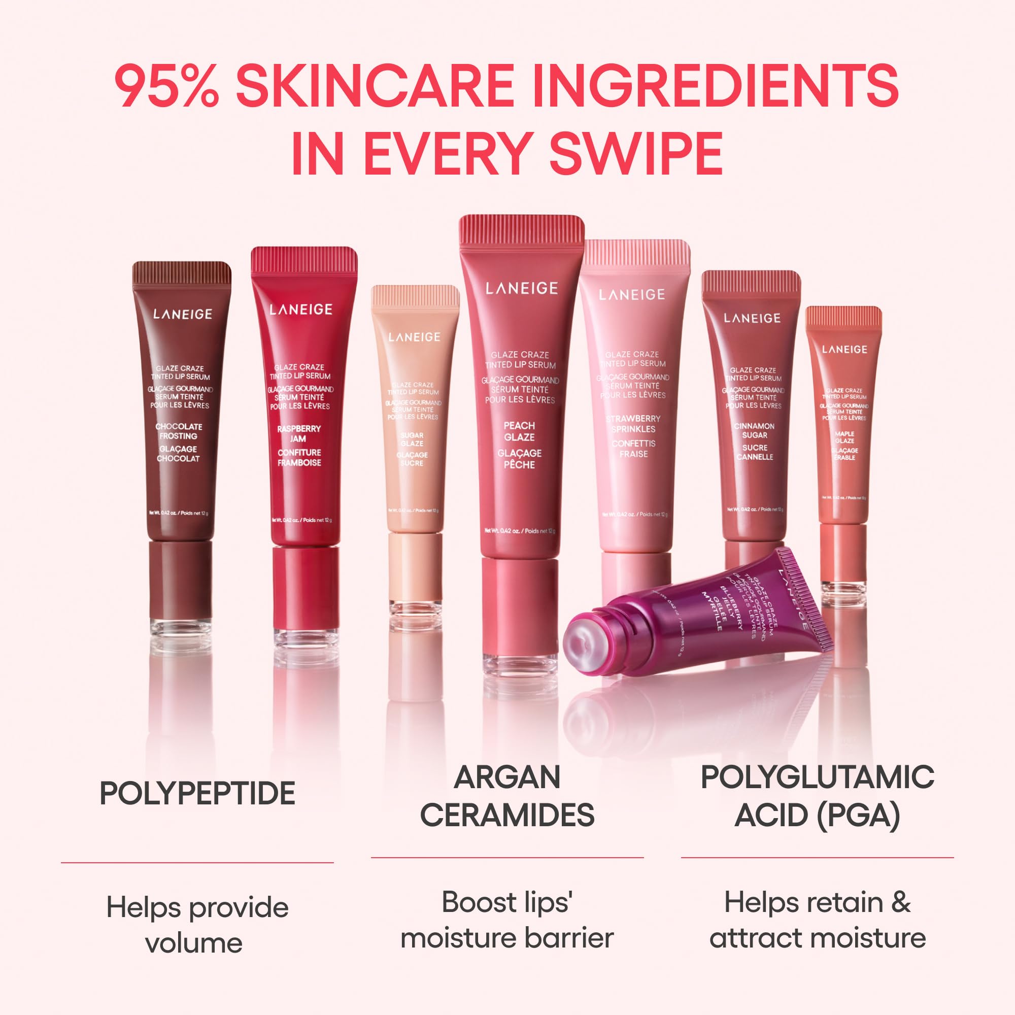 Laneige Rose Jam scent enhances the sensorial lip experience.