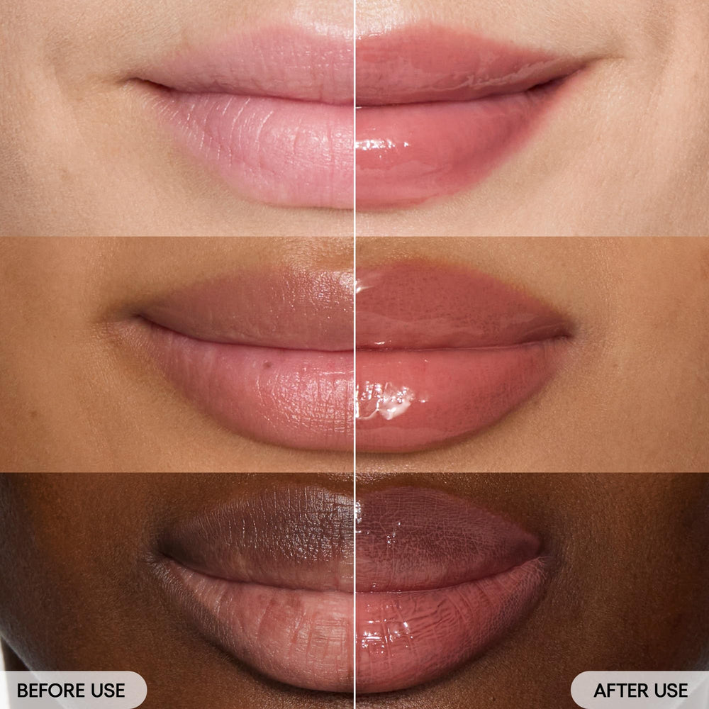 Laneige Glaze Craze swirl demonstrates color and moisture on lips.