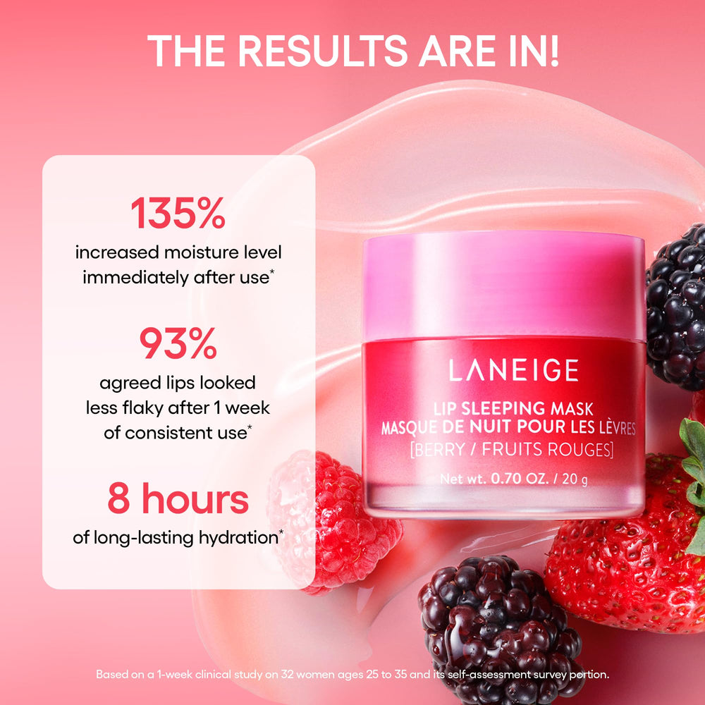 LANEIGE Berry Lip Sleeping Mask close-up emphasizing berry aroma