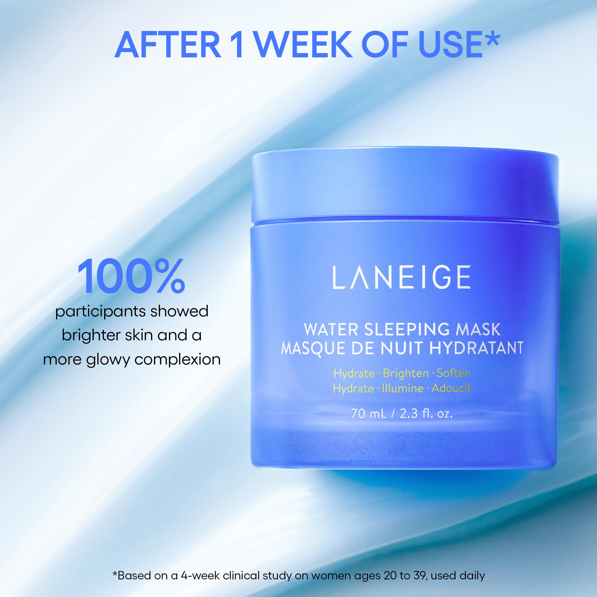 LANEIGE Water Sleeping Mask close-up illustrating plush texture
