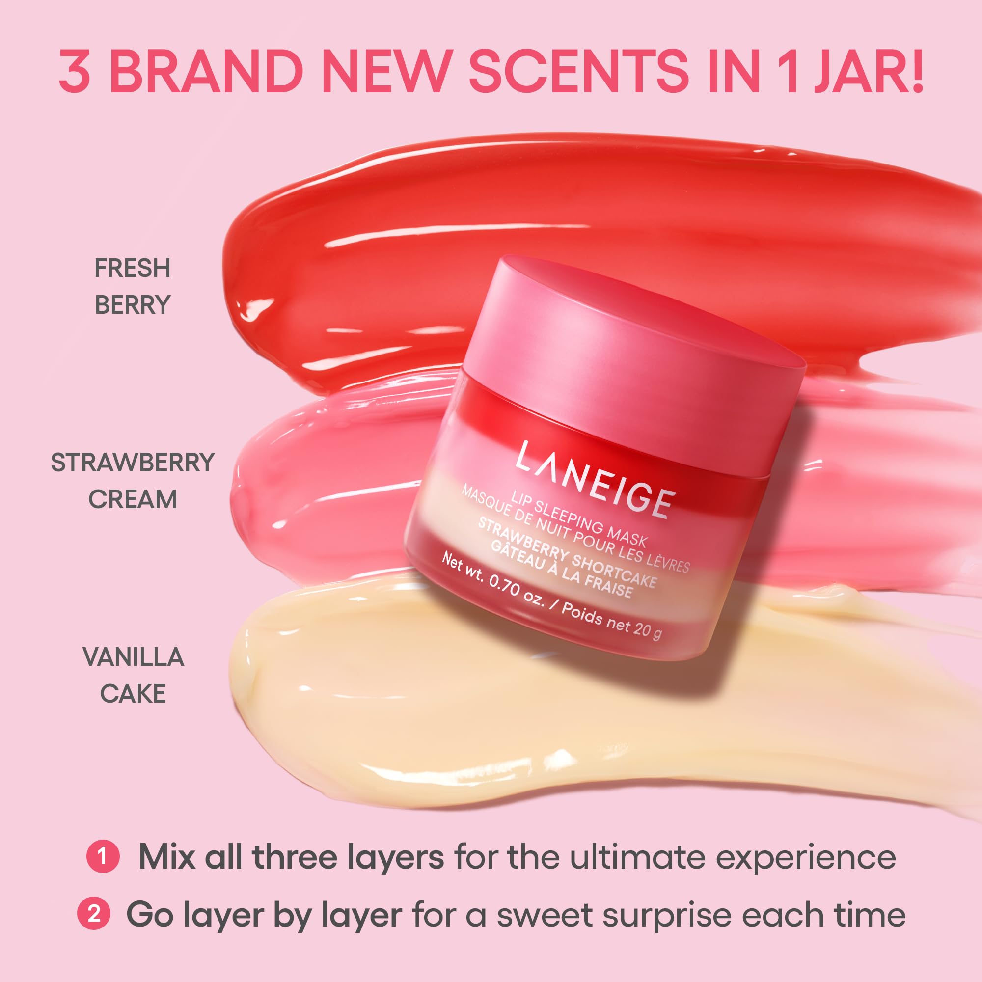 Laneige Lip Glowy Balm Berry mini close-up signaling glossy moisture on the go.